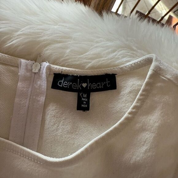 White Sleeveless denim Dress - Picture 7 of 7